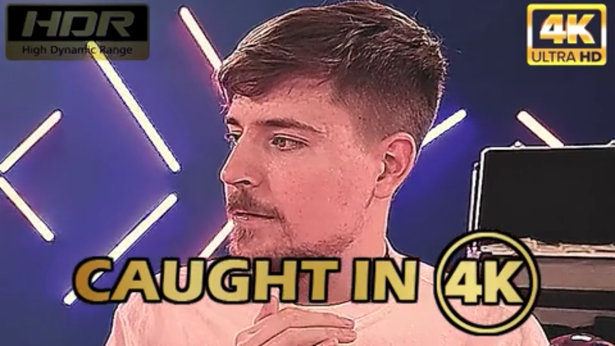 High Quality caught in 4k MrBeast Blank Meme Template