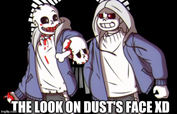 THE LOOK ON DUST'S FACE XD | made w/ Imgflip meme maker