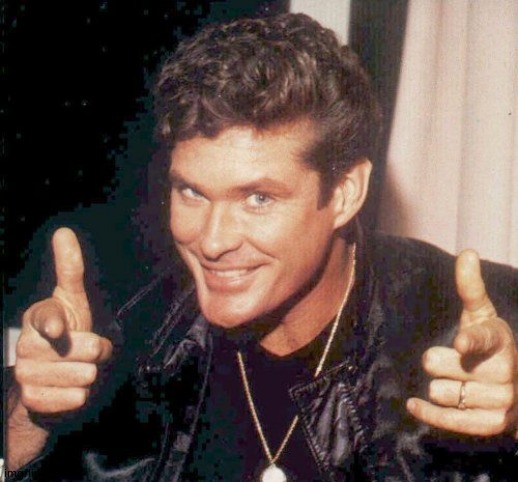 Hasselhoff finger guns | image tagged in hasselhoff finger guns | made w/ Imgflip meme maker