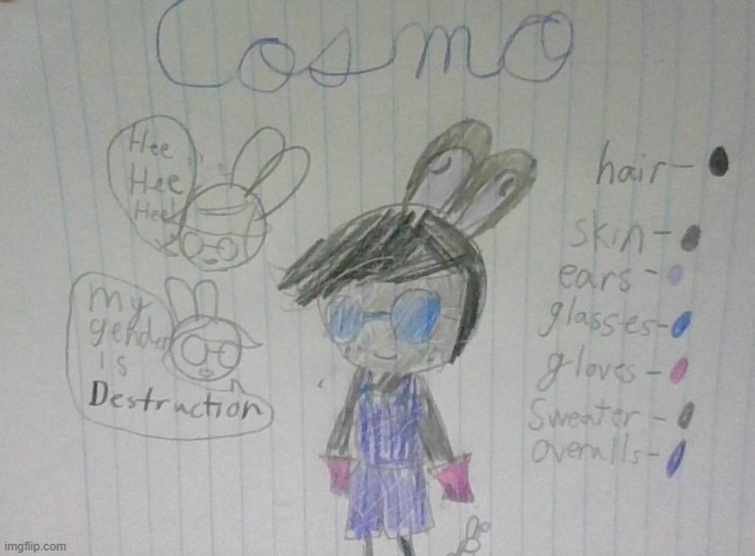 Yeet I drew Cosmo | image tagged in drawings | made w/ Imgflip meme maker