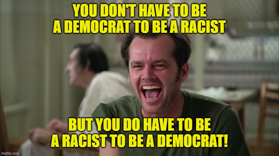 cuckoo | YOU DON'T HAVE TO BE A DEMOCRAT TO BE A RACIST BUT YOU DO HAVE TO BE A RACIST TO BE A DEMOCRAT! | image tagged in cuckoo | made w/ Imgflip meme maker