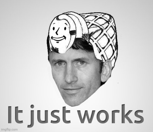 Todd Howard/King Crimson "It just works" | image tagged in todd howard/king crimson it just works | made w/ Imgflip meme maker