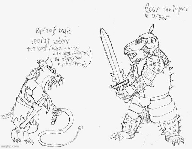 OLD Redwall Art from middleschool (20 years) Badger Lord vs Pirate | image tagged in anthro,fanart,redwall,medieval | made w/ Imgflip meme maker