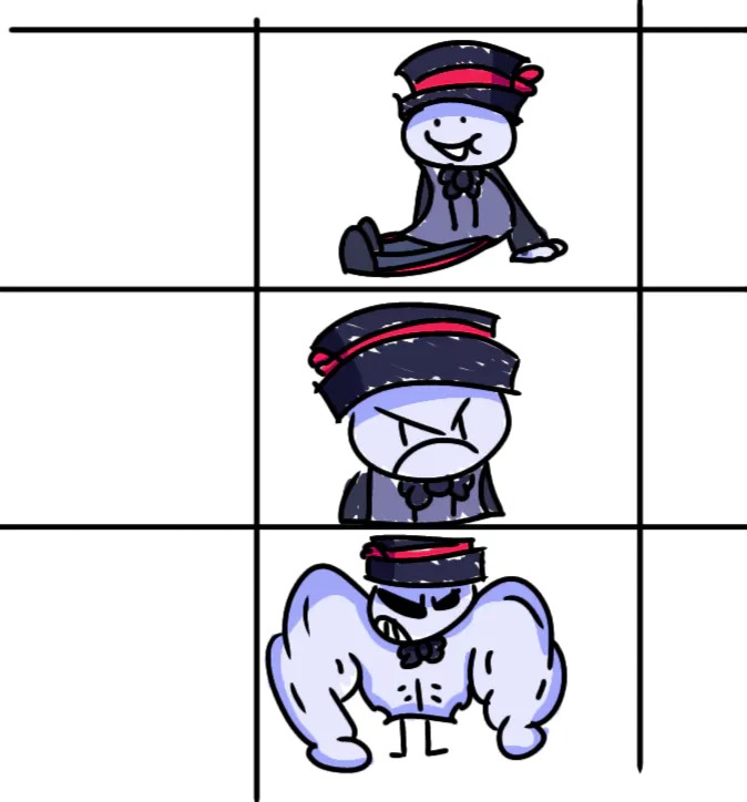 Alex gets angry to buff Blank Meme Template