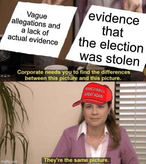 If you don’t have actual hard evidence you don’t have an actual argument | Vague allegations and a lack of actual evidence; evidence that the election was stolen | image tagged in with,out,evidence,you have become the very thing you swore to destroy,fake news,supporters | made w/ Imgflip meme maker
