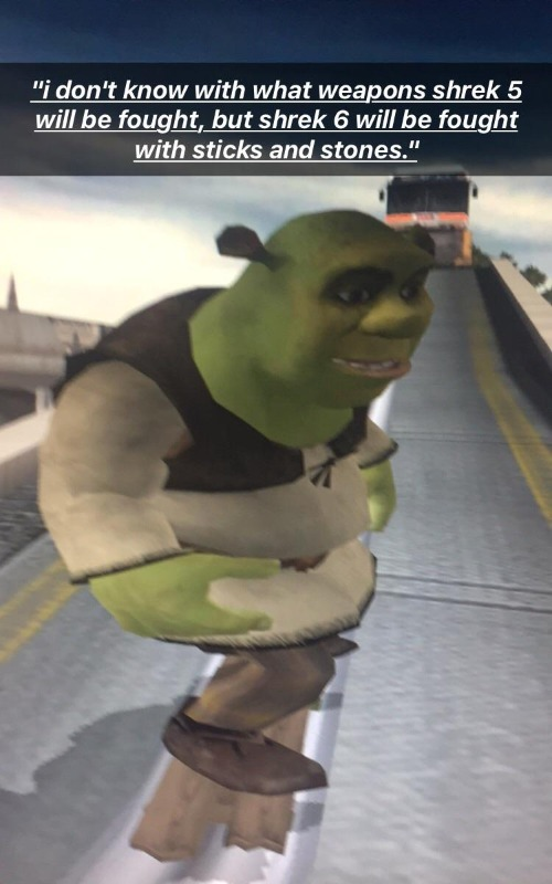 Skating Shrek Blank Meme Template