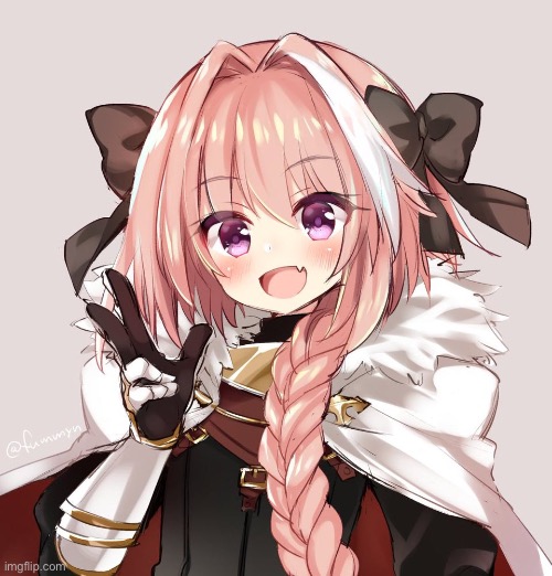 I hate lefties | image tagged in astolfo | made w/ Imgflip meme maker