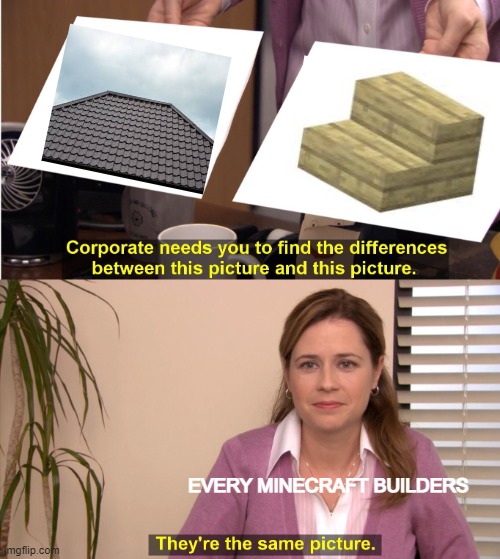 They're The Same Picture | EVERY MINECRAFT BUILDERS | image tagged in memes,they're the same picture | made w/ Imgflip meme maker
