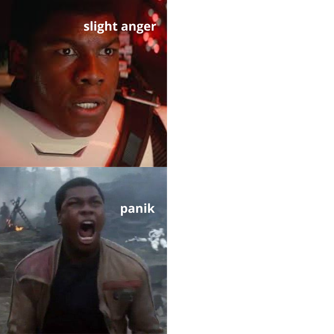 High Quality Finn Slight Anger Panik Blank Meme Template