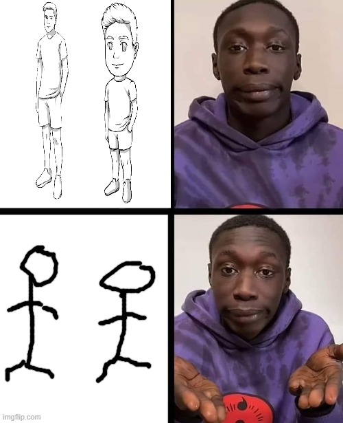 sorry for being bad at drawing stickman but I hope you like this meme | image tagged in khaby lame meme,stickman | made w/ Imgflip meme maker