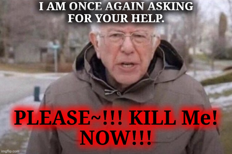 I am once again asking | I AM ONCE AGAIN ASKING
FOR YOUR HELP. PLEASE~!!! KILL Me!
NOW!!! | image tagged in i am once again asking | made w/ Imgflip meme maker
