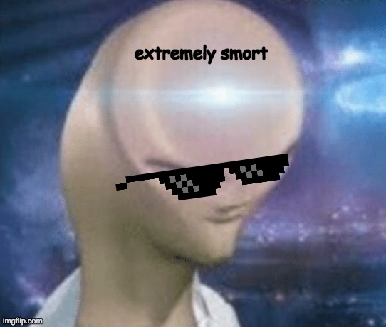 SMORT | extremely smort | image tagged in smort | made w/ Imgflip meme maker