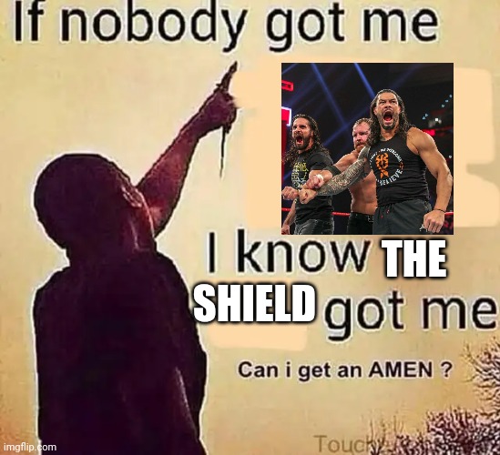 If nobody got me blank | THE; SHIELD | image tagged in if nobody got me blank | made w/ Imgflip meme maker
