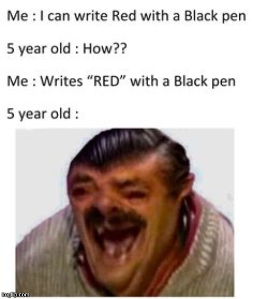 Red with a pen | image tagged in meme,funny | made w/ Imgflip meme maker