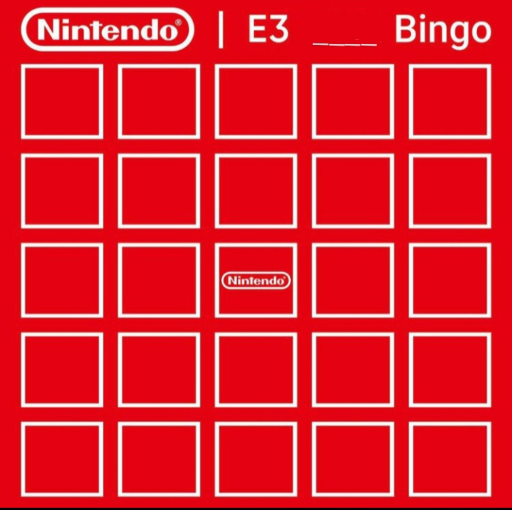 E3 Bingo (Nintendo) Blank Meme Template