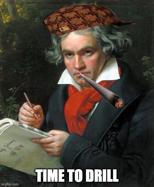 Beethoven  | TIME TO DRILL | image tagged in beethoven | made w/ Imgflip meme maker