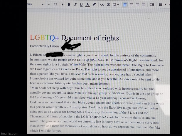 Update on the LGBT document of rights | image tagged in lgbtq,yes-this-is-real,stop reading the tags | made w/ Imgflip meme maker