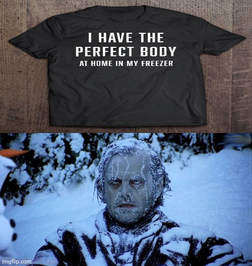 Body in the freezer | image tagged in freezing cold,dark humor,body,memes,meme,freezer | made w/ Imgflip meme maker