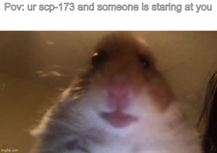 Pov: ur scp-173 and someone is staring at you | made w/ Imgflip meme maker