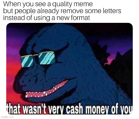 image tagged in that wasn't very cash money of you | made w/ Imgflip meme maker