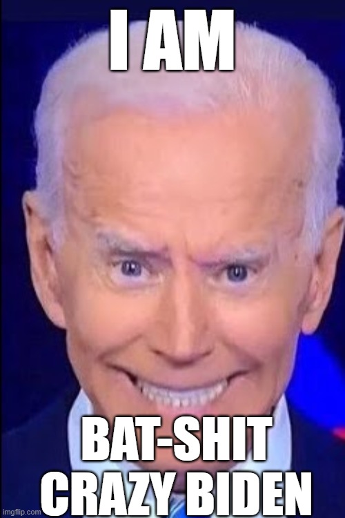 I AM BAT-SHIT CRAZY BIDEN | made w/ Imgflip meme maker