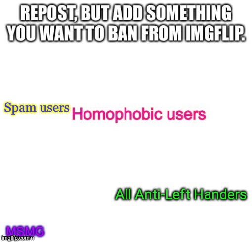 Spam users | made w/ Imgflip meme maker
