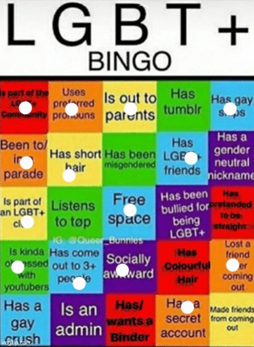 almost got one | image tagged in lgbtq bingo | made w/ Imgflip meme maker