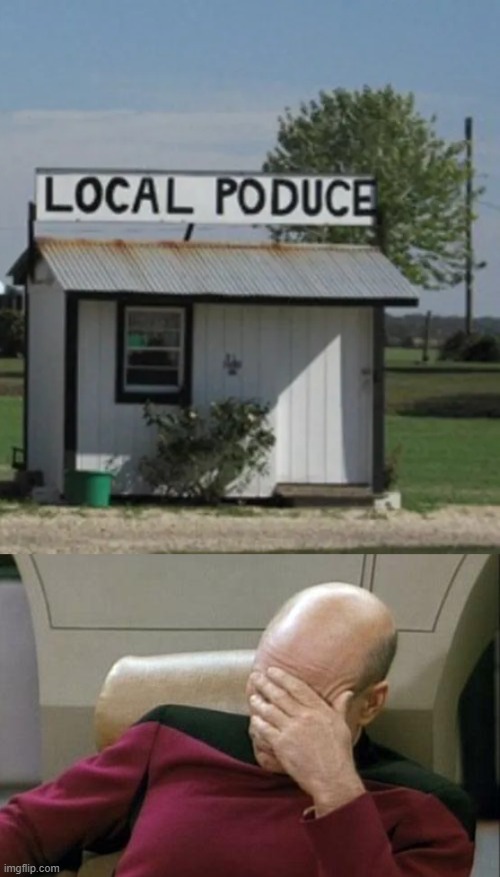 ah yes p o d u c e | image tagged in memes,captain picard facepalm | made w/ Imgflip meme maker