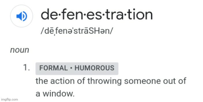 Defenestration | image tagged in defenestration | made w/ Imgflip meme maker