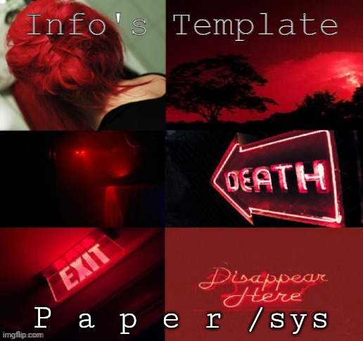 P a p e r /sys | image tagged in info-chan | made w/ Imgflip meme maker