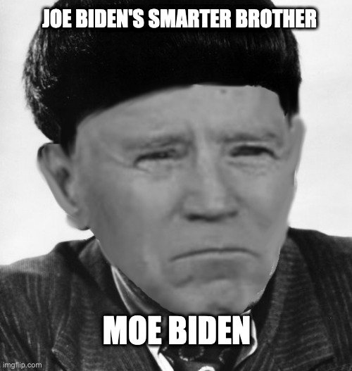 Moe Biden | JOE BIDEN'S SMARTER BROTHER; MOE BIDEN | image tagged in moe,joe,biden | made w/ Imgflip meme maker