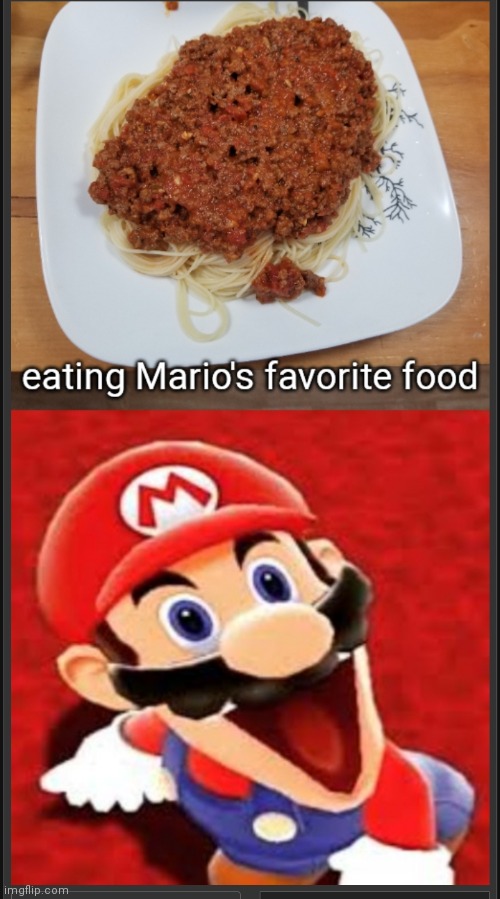 image tagged in smg4,mario,spaghet | made w/ Imgflip meme maker