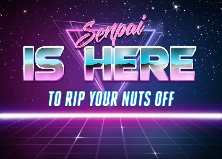 Senpai is here Blank Meme Template