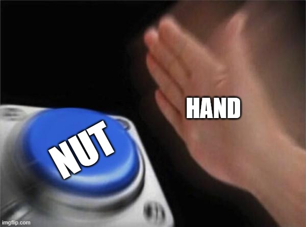 it is what it is. nothing more, nothing less. | HAND; NUT | image tagged in memes,blank nut button | made w/ Imgflip meme maker
