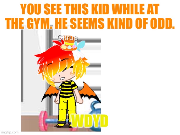 Blank White Template | YOU SEE THIS KID WHILE AT THE GYM. HE SEEMS KIND OF ODD. WDYD | image tagged in blank white template | made w/ Imgflip meme maker