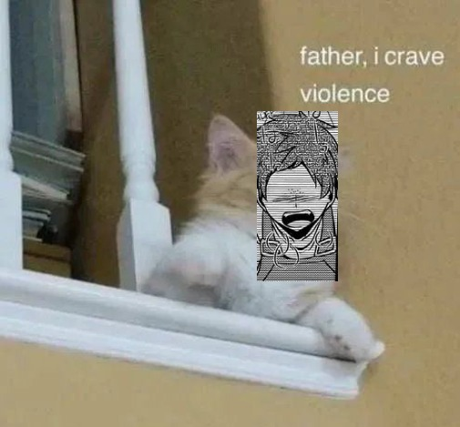 Albert father I crave violence Blank Meme Template