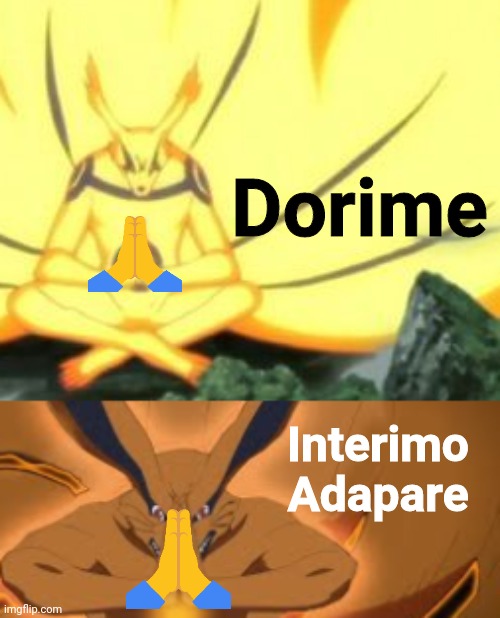 Kurama WAS a demon fox. | Dorime; Interimo
Adapare | image tagged in naruto,fox,dorime,animal praying,memes,shitpost | made w/ Imgflip meme maker