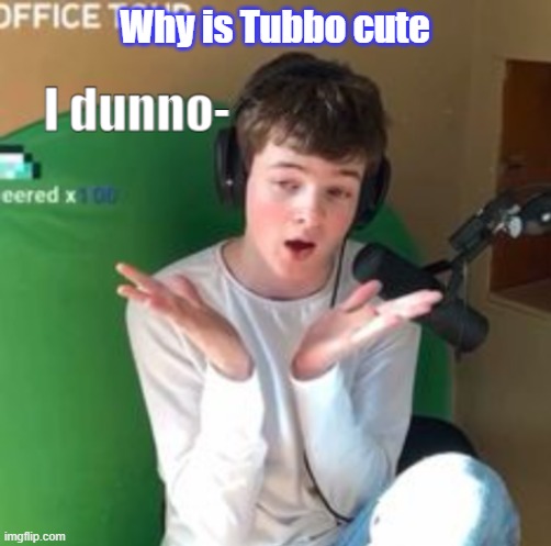 Tubbo dunno | Why is Tubbo cute | image tagged in tubbo dunno | made w/ Imgflip meme maker