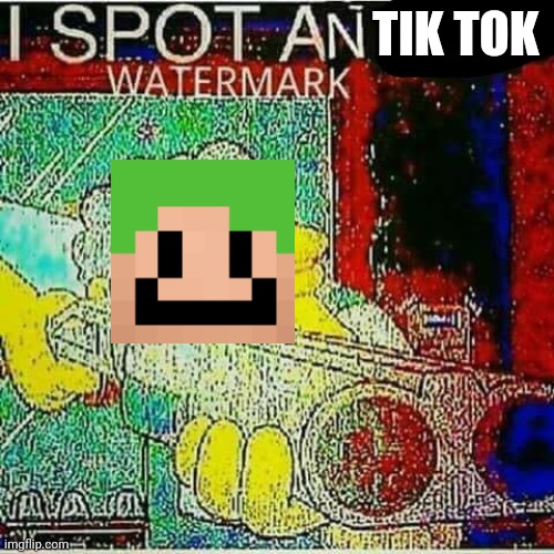 I SPOT AN x WATERMARK | TIK TOK | image tagged in i spot an x watermark | made w/ Imgflip meme maker