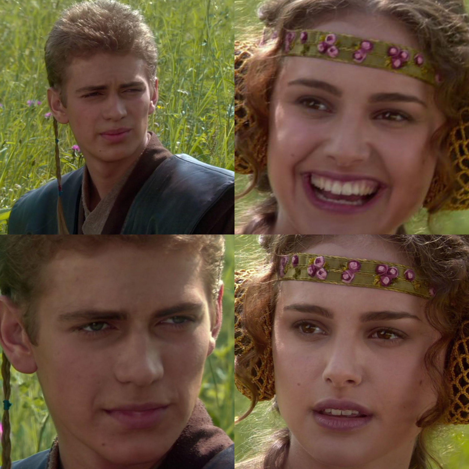 Anakin and Padme suddenly serious Blank Template Imgflip