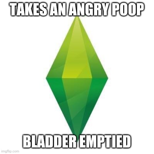 Sims logic | TAKES AN ANGRY POOP; BLADDER EMPTIED | image tagged in sims logic | made w/ Imgflip meme maker