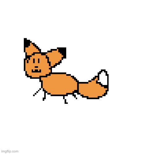 My pixel drawing of a fox! | image tagged in drawings,drawing,fox,firefox,made by bob_fnf | made w/ Imgflip meme maker