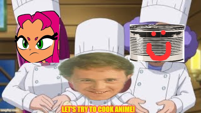 The chef fails again! | LET'S TRY TO COOK ANIME! | image tagged in aaa,chef,penguins,they do nothing but lose | made w/ Imgflip meme maker