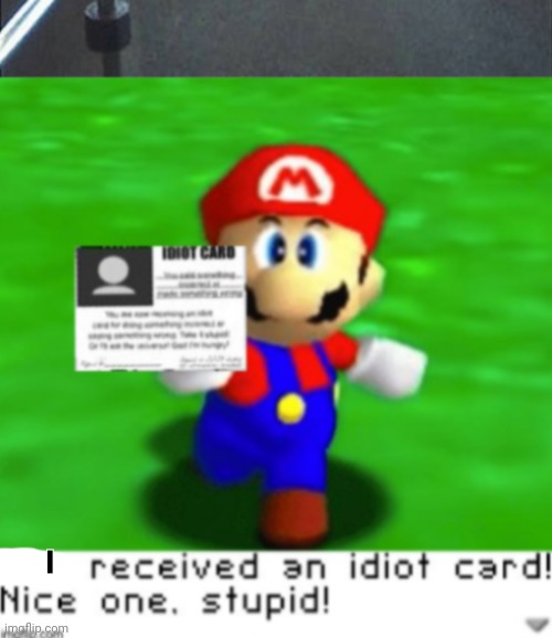 Idiot card | I | image tagged in idiot card | made w/ Imgflip meme maker