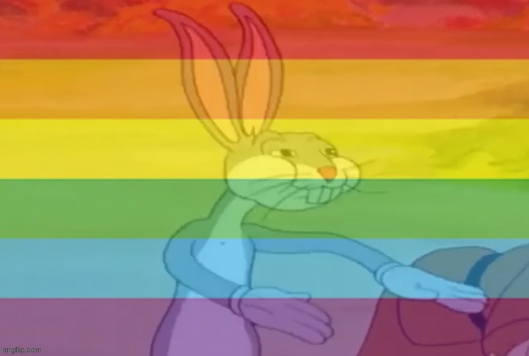 LGBT bugs bunny | image tagged in lgbt bugs bunny | made w/ Imgflip meme maker