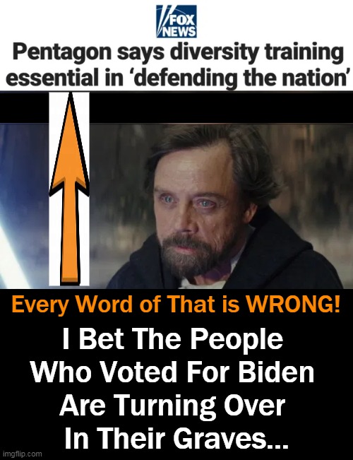 Peace Through Strength Has Nothing To Do With Social Justice Engineering | Every Word of That is WRONG! I Bet The People 
Who Voted For Biden 
Are Turning Over 
In Their Graves... | image tagged in politics,democrats,sjws,us military,pentagon,weakness | made w/ Imgflip meme maker