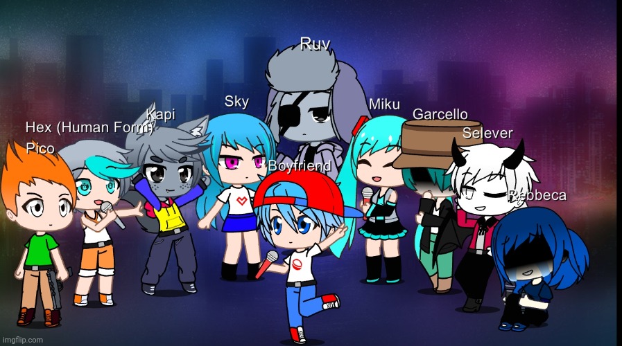 I Got Bored So I Made FNF Characters In Gacha Club | image tagged in fnf,gacha life | made w/ Imgflip meme maker