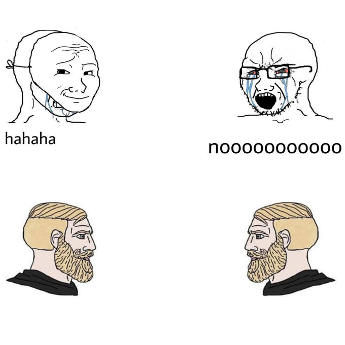 soyboys vs chads Blank Meme Template