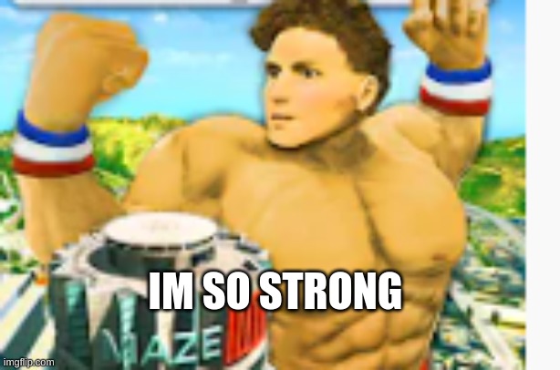 im strong | IM SO STRONG | image tagged in strong | made w/ Imgflip meme maker