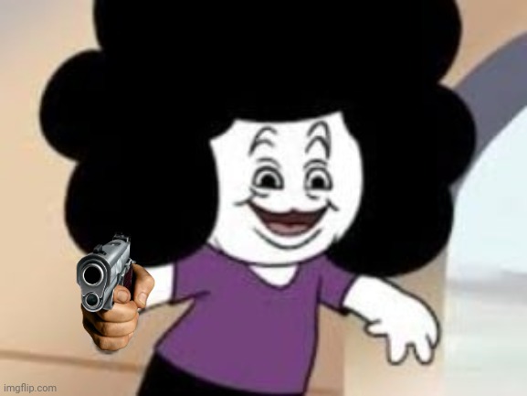 Sr. Pelo has a gun | image tagged in sr pelo,gun | made w/ Imgflip meme maker